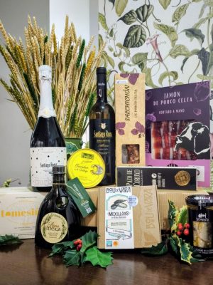 CESTA REGALO "E QUE CHO REPARTA Ó CORPO"