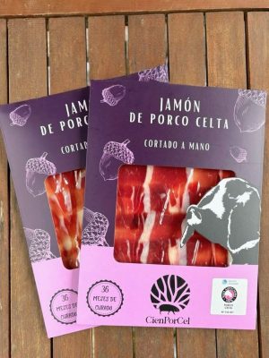 JAMÓN DE PORCO CELTA CORTADO A MANO-CIENPORCEL