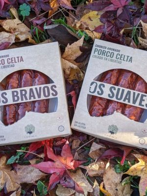 CHORIZO AHUMADO DE PORCO CELTA "OS SUAVES" PACK 3 UNIDADES