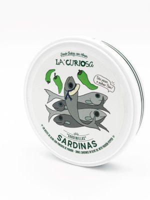 Sardinas en Aceite de Oliva con Pimiento de Padron La Curiosa