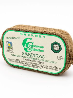 Sardinas en Aceite de Oliva virgen extra ecologico 16 22 Conservas de Cambados
