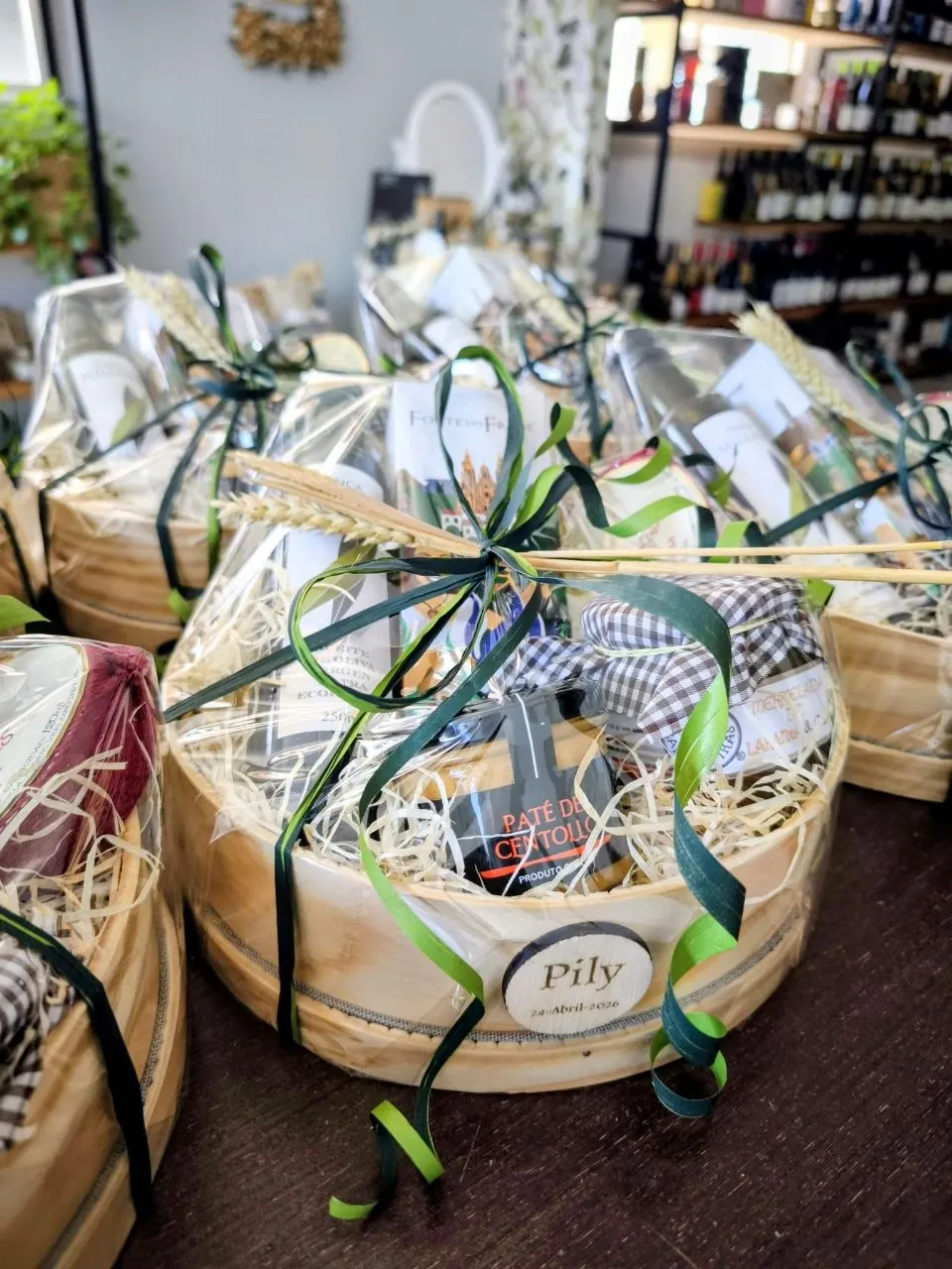cesta individual personalizada nombre pate centollo aceite millara