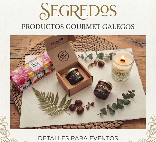 TAPA VIVAN LOS NOVIOS Cestas de empresa con vino, conservas y productos gallegos preparadas en Segredos