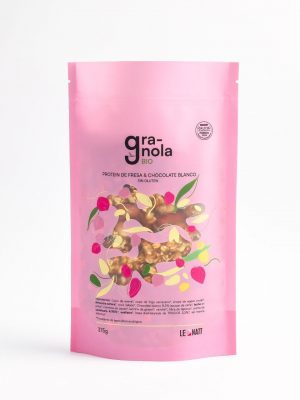 GRANOLA PROTEIN DE FRESA&CHOCOLATE BLANCO-LENATT